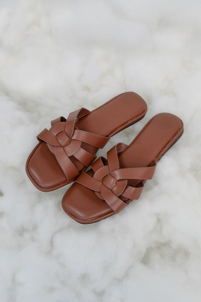 Bondi Cloud Sliders in Pecan