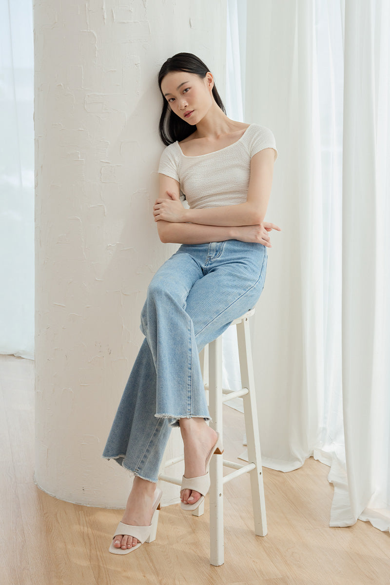 Doii Slip-on Heels in Waterproof Linen
