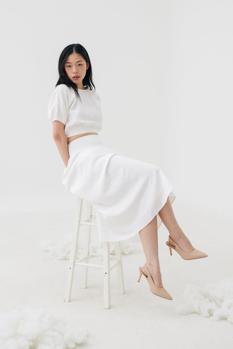 Ingrid Slingback Cloud Heels in Nude