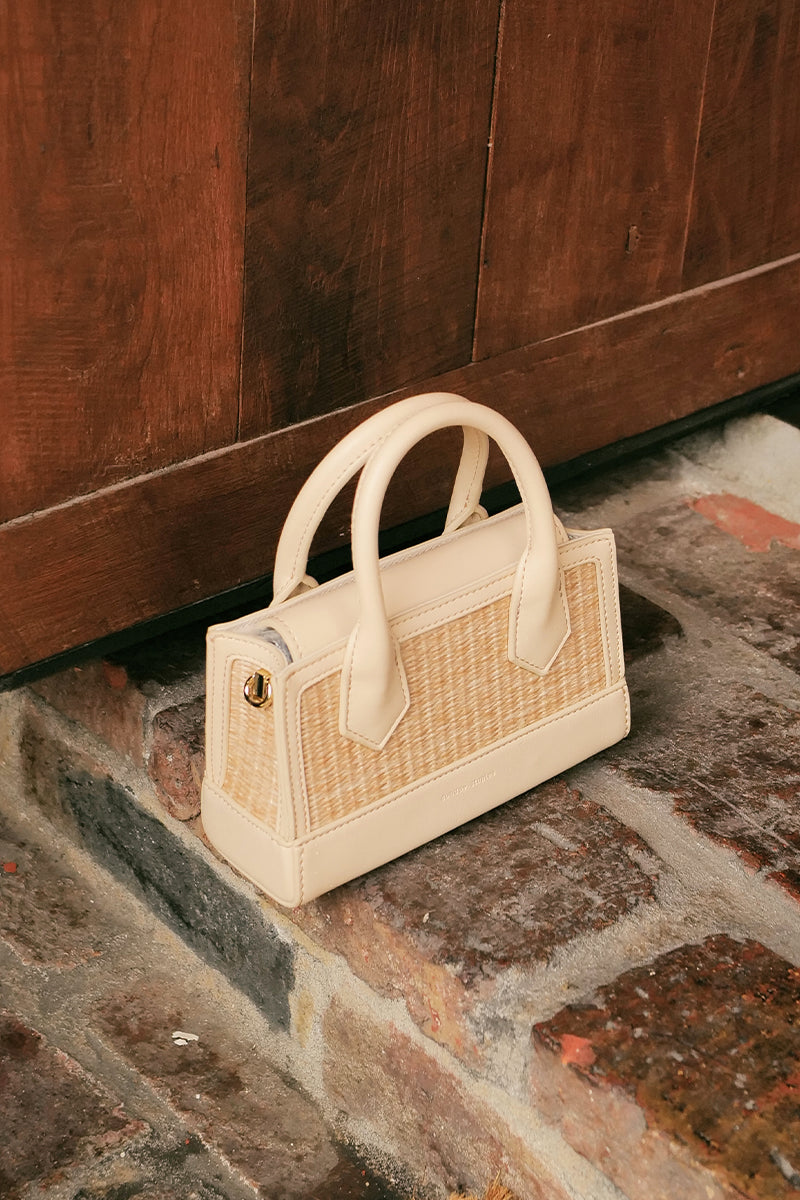 Riviera Bag in Cream Rattan