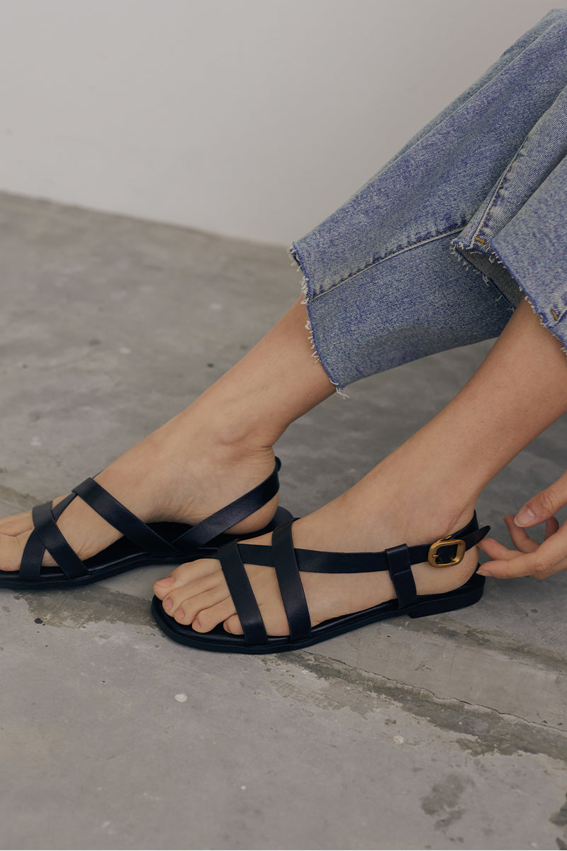 Skye Strappy Sandals Black