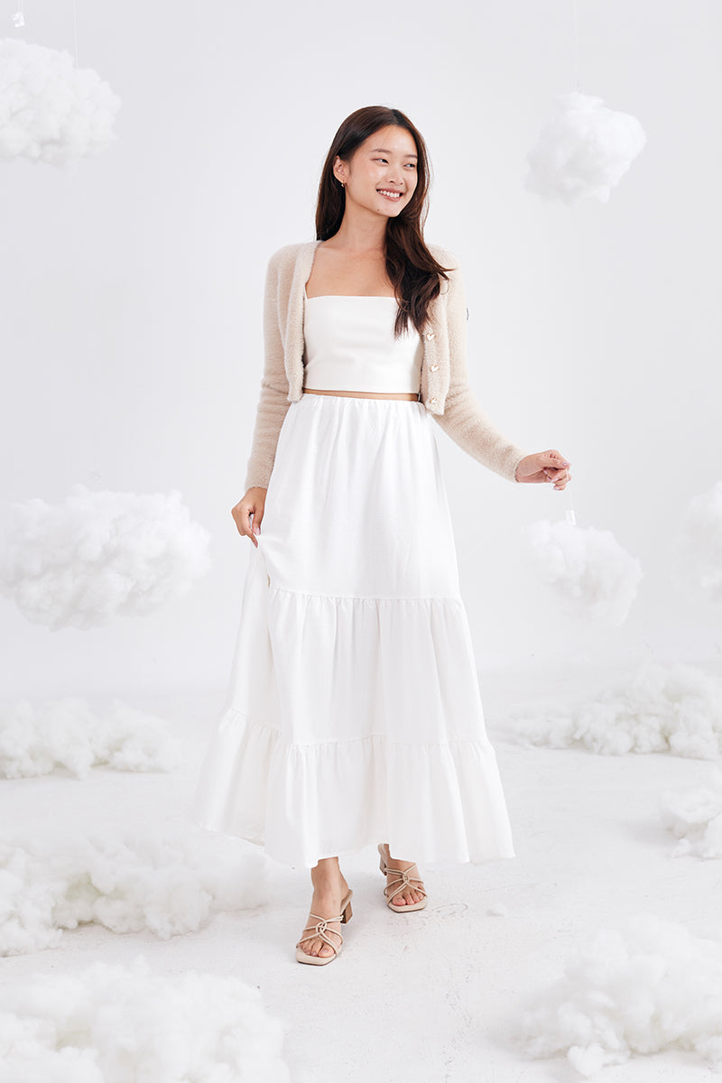 Soleil Strappy Cloud Block Heels in Pale Nude