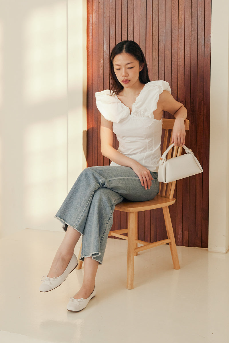Solene Duo Ballet Flats in Cream