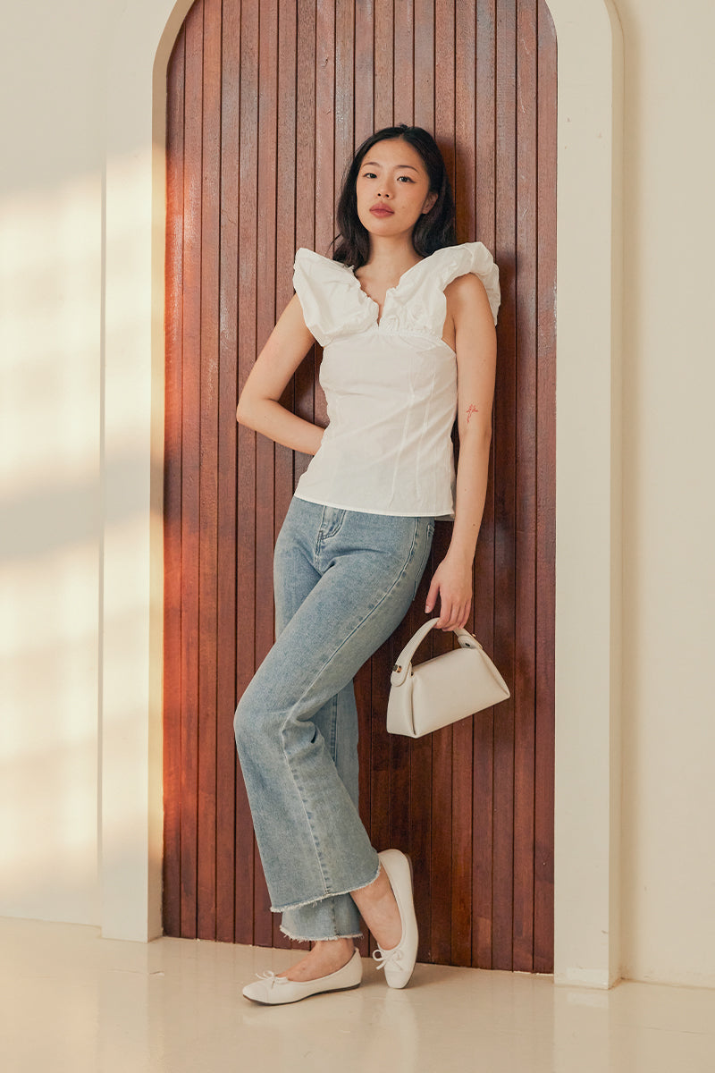 Solene Duo Ballet Flats in Cream