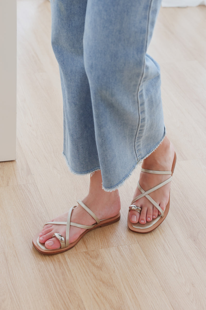 Soma Strappy Sandals in Gold