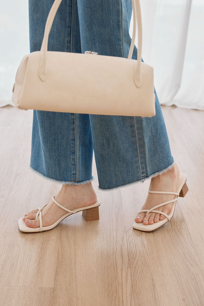 Sonder Strappy Cloud Heels in Cream
