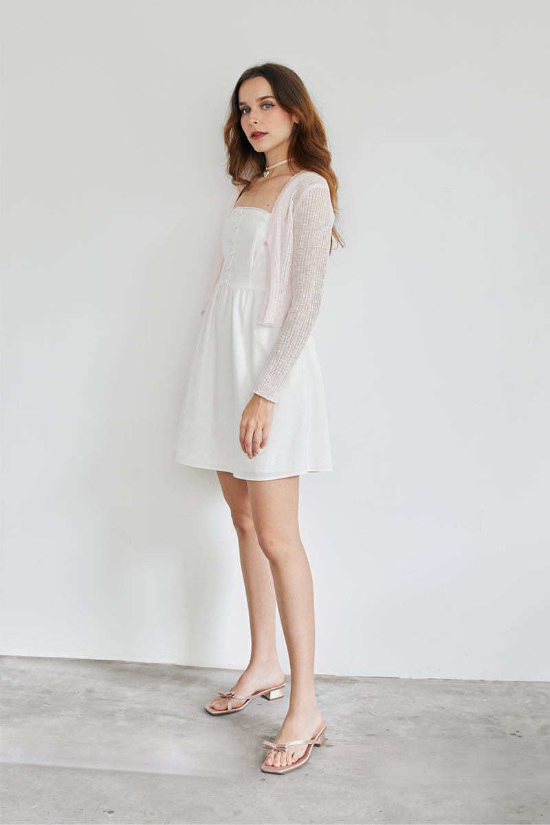 Sooya Ribbon Heels in Pale Pink
