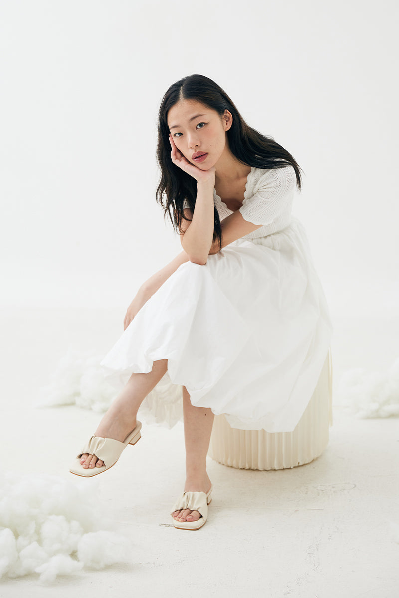 Willette Cloud Heels in Warm Cream