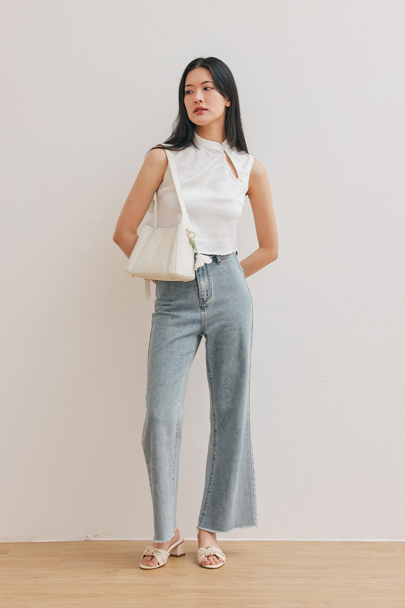 Athens Panel Shoulder Bag in Cream – Sunday Staples