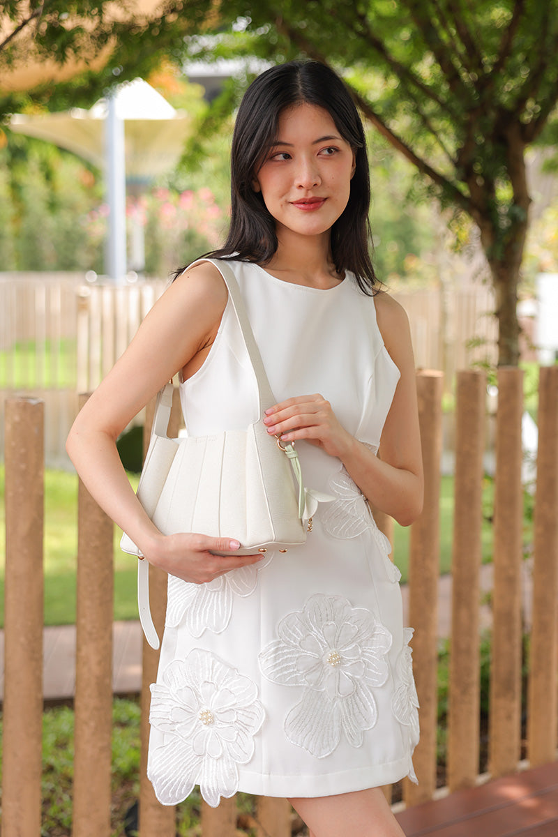 Athens Panel Shoulder Bag in Cream – Sunday Staples