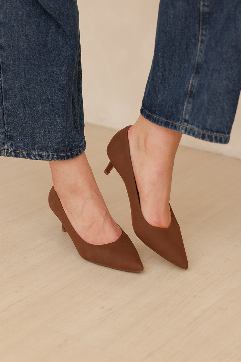 Finette Cloud Heels in Espresso – Sunday Staples